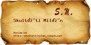 Skultéti Milán névjegykártya